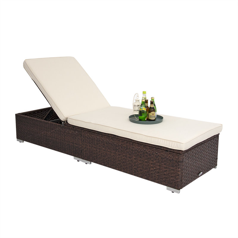 Orren Ellis All Weather Wicker Chaise Lounge & Reviews Wayfair